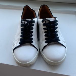White Frye Leather Sneakers